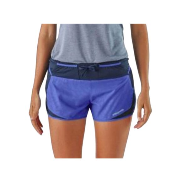 Patagonia Women's Strider Pro Short 2.5" Lightweight Blue Shorts Size L - Picture 1 of 14